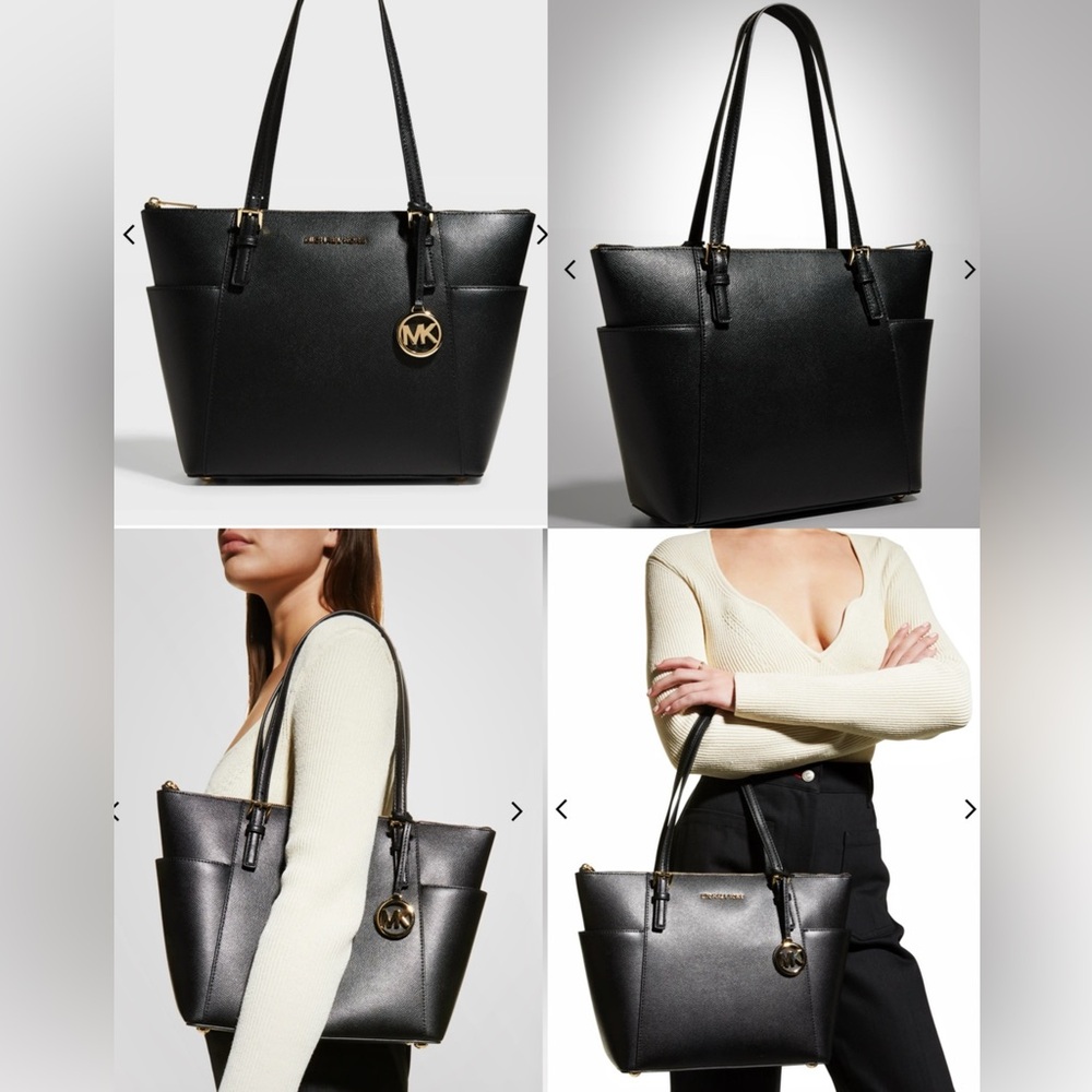 Michael Kors Black leather Tote Bag shoulder bag like new ❌80% OFF SALE❌ - Picture 2 of 16